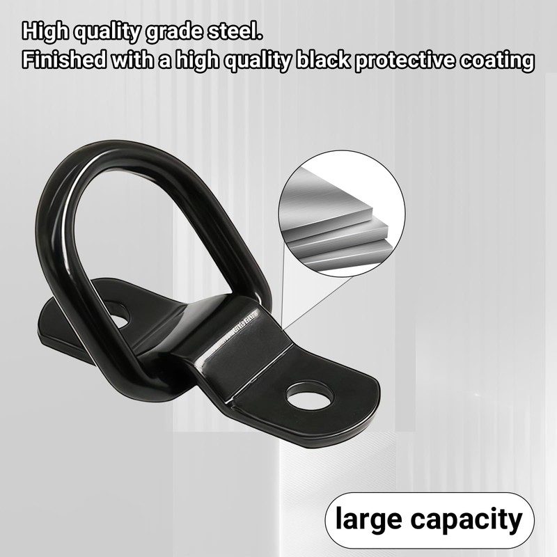 Daryunk 6 Pack D Ring Tie Downs, Stainless Steel Heavy