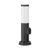 ledscom.de Poru Bollard Light with Socket for Outdoor Use, Black,