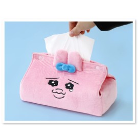 Tees Factory OU-5542729NA Opanchusagi Plush Dup-up Tissue Cover, Namida, H 5.1 x W 9.4 x D 5.5 inches (13 x 24 x 14 cm)