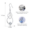 Dangly Earrings for Women, Silver Drop Earrings with Cubic Zirconia