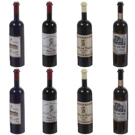 Miniature Wine Bottles Mini Bar 8pcs Dollhouse Wine Bottles 1/12 Miniature Red Wine Bottle Set Simulation Instant Model Dollhouse Kitchen Accessories Mini Stuff