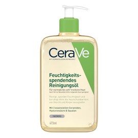 CeraVe Feuchtigkeitsspendendes Reinigungsöl, Intensive und langanhaltende Feuchtigkeit für normale bis sehr trockene Haut, Reinigung für Körper und Gesicht, mit 3 essenziellen Ceramiden