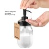 SheeChung 16 Oz Mason Jar Liquid Soap Dispenser, Glass Hand