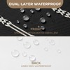 downluxe Linen Texture 3 in 1 Farmhouse Shower Curtain Set