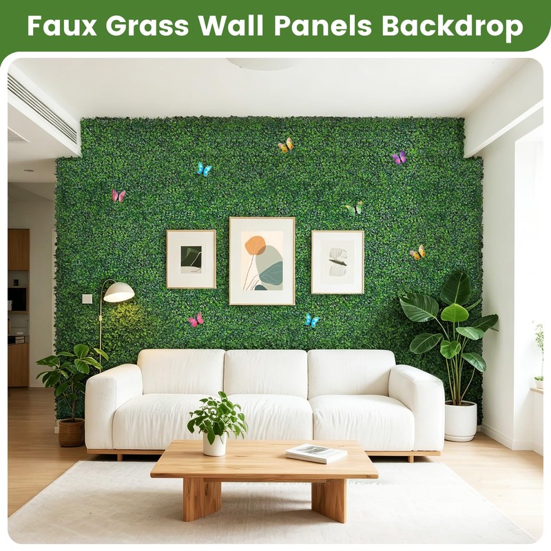 48×120" Faux Ivy Fence Screen Roll UV Resistant Boxwood Privacy