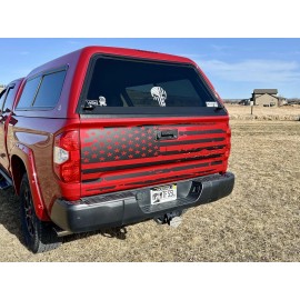 Oracal Compatible with  Toyota Tundra .. Full Tailgate Flag & Bed Logos. VINYL Graphic