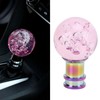Manual Shift Knob Gear Stick Shifter Pink Crystal Bubble with