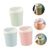 NOLITOY 3Pcs Mini Desktop Trash Can Cute Wastebasket for Office