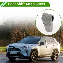 HOPESPANNER Universal Gear Shift Knob Cover Stick Shifting Handle Protector Automotive Manual Leather 1 Pc Anti-Slip Grey