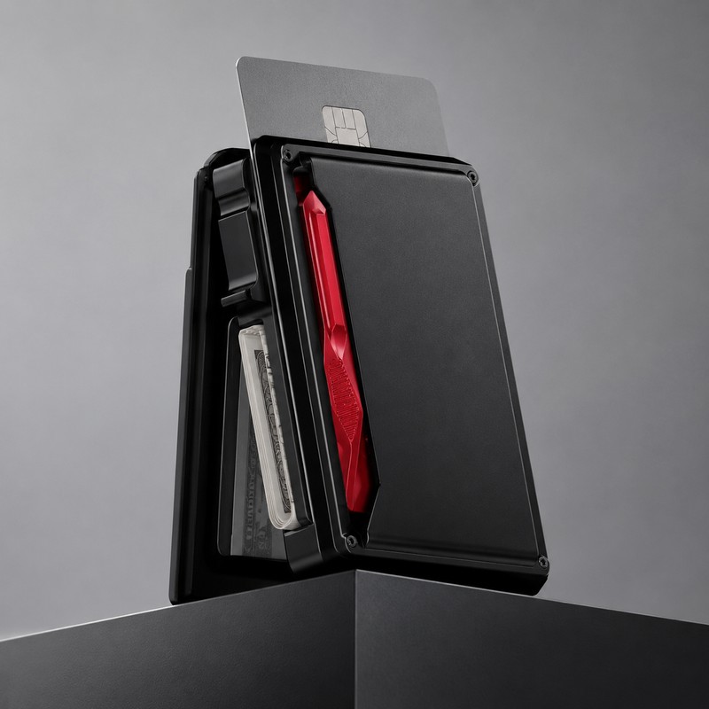 RFID Blocking Carbon Fiber Wallet for Cards and Cash -