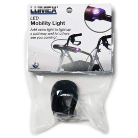 Lumex Clip-On LED Mobility Light with 3 Modes - Great for Rollators, Walkers, Wheelchairs, Scooters, Crutches, Canes and More - Blue, LT80B