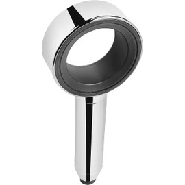 Cornat TECB3479 Leomil Hand Shower Head Diameter 100 mm Chrome/Grey 2 Jet Types: Normal & Soft Jet - Anti-limescale & Water-Saving Insert/Eco Shower Head for Shower and Bath