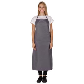 BWOLF Tony Apron Waterproof Oil Resistant Work Apron Slaughterhouse Industrial Apron Long, gray