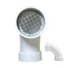 PVC termination vent with stainless steel screen,90 Degrees,1pcs,For 2“ DWV