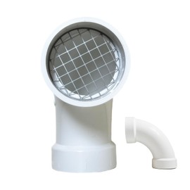 PVC termination vent with stainless steel screen,90 Degrees,1pcs,For 2“ DWV PVC Pipe,Roof Vent Cap,Installation not Required That Elbow