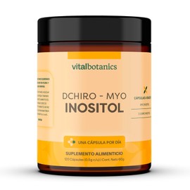 VitalBotanics - Myo-Inositol y D-Chiro-Inositol con 120 cápsulas de 500mg para 4 meses - Suplementos Alimenticios Multivitaminico - Libre de Gluten y Aditivos - Apto Dieta Keto
