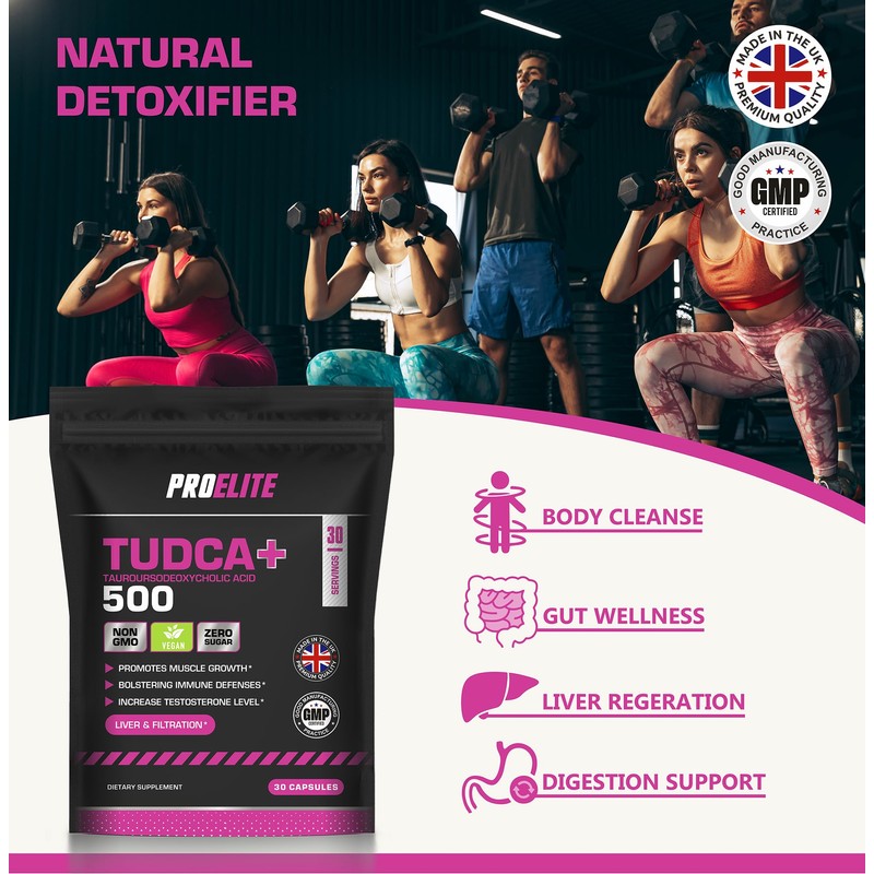 Tudca Tauroursodeoxycholic 500mg 60 Vegan Capsules | Advanced Liver Detox