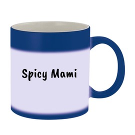 Molandra Products Spicy Mami - 11oz Ceramic Blue Color Changing Mug, Blue
