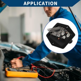 Hihaha No.15039098 HVAC Blower Motor Resistor for GMC C1500 Pickup 1995-1999 Radiator Fan Resistor Heater Blower Resistor Metal ABS 1 Pcs Black