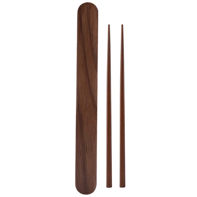 Portable Wooden Reusable Chopsticks Storage Case Box Chop Sticks Pack