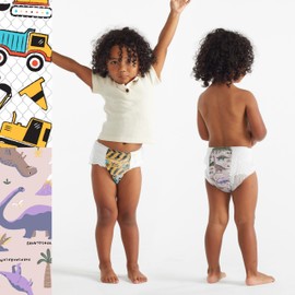 The Honest Company Clean Conscious Training Pants for Sensitive Skin | Hypoallergenic, Fragrance Free | Rompin' & Stompin' + Diggin' It | Size 2T/3T (up to 34 lbs), 66 Count