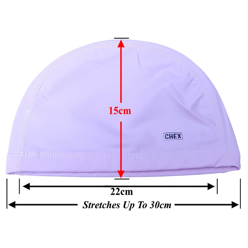 CHEX Comfort Fit PU Swim Cap Stretchy Tear Resistant Easy