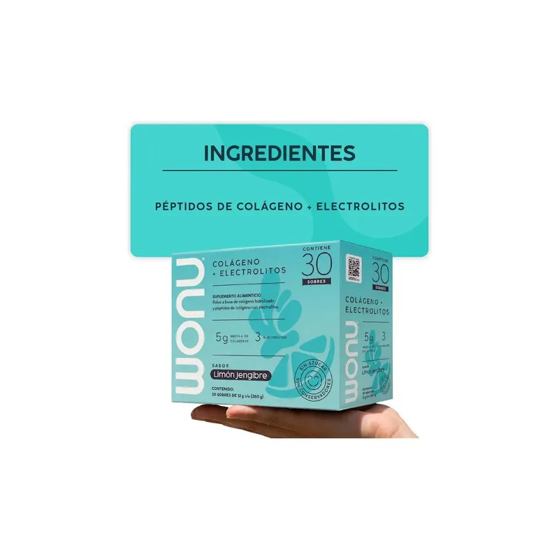 Bebida isotónica Wonu Electrolitos Limón jengibre pack x 30