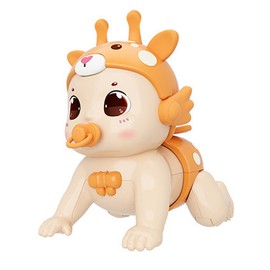 Kids Crawling Animal Toy Singing Record Interactive Electric Cartoon Animal Toy for 3‑12 Months Giraffe