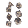 Polyhedral Dice Set Role Playing Epoxy Resin Transparent Skull Dice
