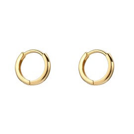 Minimalist Tiny Small Hoop Earrings for Women Girls 925 Sterling Silver Golden Polished Mini Huggie Hoops Cartilage Cuff Helix Thin Wrap Hypoallergenic Simple Jewelry