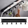 Wall Mounted Hook Space Aluminum Wall Clothes Pegs with 6