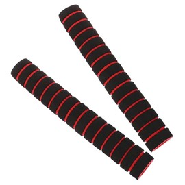 MEZOKUCEL 2 PCS Foam Tubing Grip Foam Handle Cover, Nonslip Pull up Grip Handlebar Grip for Weight Lifting Workout Gym Fitness Accessories (Red)