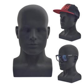 BLTYXT PVC Male Mannequin Head Professional Manikin Training Head for Display Headphone Game Console Hats Wigs Jewellery Glasses Facemask Caps Model Head (L90yh)