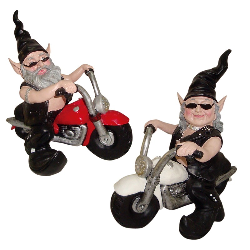 Nowaday Gnomes - Biker Dude The Biker Gnome in Leather