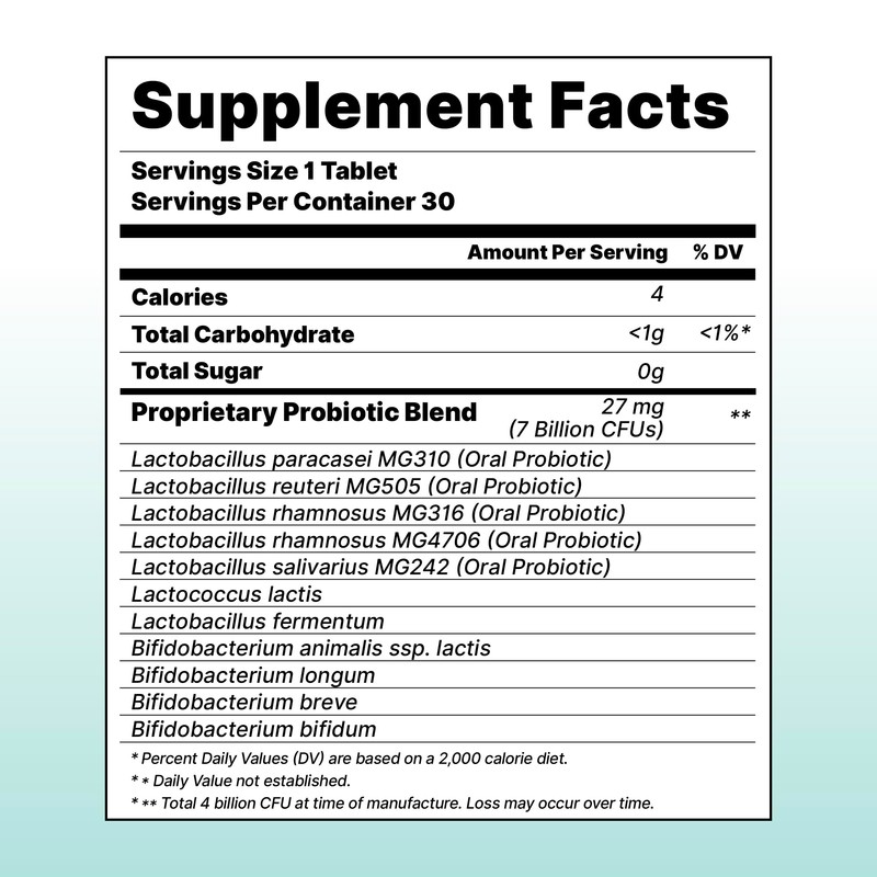 K-Nutra Dentifresh Mint Xylitol Tabs – Oral Probiotics for Bad