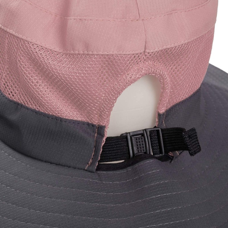 Rosoz Ponytail Sun Bucket Hats for Women UV Protection Foldable