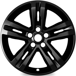 AutoBeeDen 4-Pack 18 inch Wheel Skins Compatible with Ford Explorer 2020-2024, Trim: XLT Base Timberline, Fits OEM#LB5Z-1007-A 18" Alloy Wheel, Bright Black Color Wheel Cover