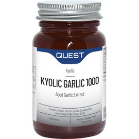 Quest Kyolic Garlic 45 Tablets - 1000mg High Strength Odourless Aged Garlic Extract For Heart, Liver & Immune Function. Daily Garlic Supplement, Improve Circulation, Liver Detox & Immunity (Pack of 1)