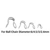 JianLing 80PCS Stainless Steel Hog Bone Clip Ball Chain Double