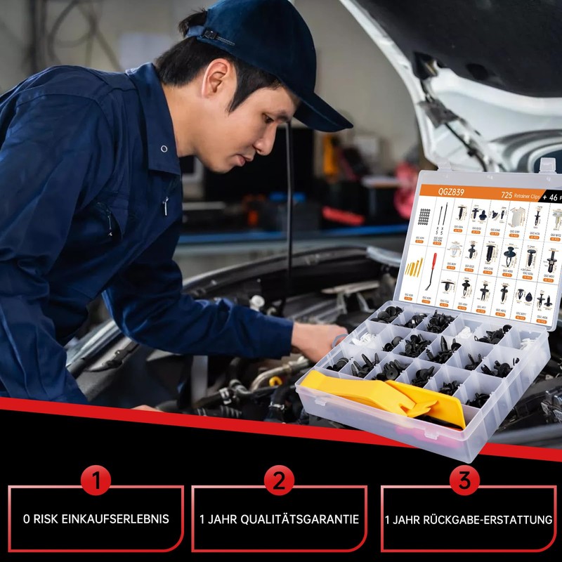 OTUAYAUTO 725 Piece Car Attachment Clips Set, Universal Car Accessories