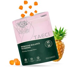 Taeci Premium Feminine Balance Gummies for Women's Health – Hawaiian Pineapple Flavor, Supports Vitality & Gut Health（New Packaging）