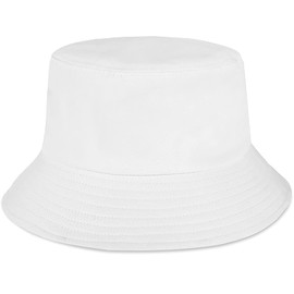 XYIYI White Embroidery Bucket Hat Cotton Beach Fisherman Hats for Women Girls