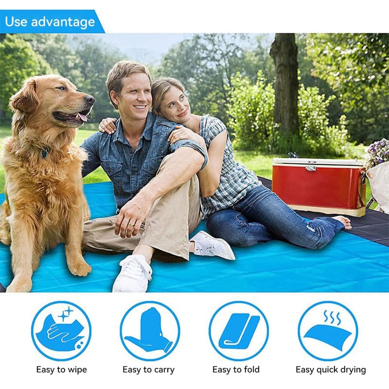 JZS Sand Free Beach Blanket, Oversized Lightweight Waterproof Large Picnic