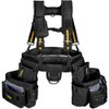 Bravex Tool Belt Suspenders Tool Vest Ultra Anti-Wear Tool Belt 21-Pocket Pro Framer's Combo Apron Tool Belt and Yoke-style Suspenders-1200D Tool Belts for Men Roofing Tools