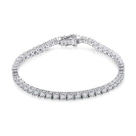 ATTA GEMS 10 Carart 3.5MM Moissanite Diamond Tennis Bracelet for Women 925 Sterling Silver Bracelets D Color VVS Round Cut 18K Yellow Gold Plated Wedding Bracelets for Brides