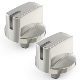 lubiyack 2PCS Stainless Steel AEZ73293801 Gas Stove Knob Replacement Compatible with LG Range/Stove Gas Cooktop Burner Knob, Replaces EBZ60710601 2025031 AH3639420 EA3639420 AP5594929 PS3639420