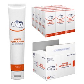 Dynarex White Petrolatum, Petroleum Jelly for Dry, Damaged or Cracked Skin, Soothing White Petroleum Jelly for Minor Skin Irritations, 4 oz. Tubes, 1 Case of 72 Petroleum Jelly Tubes (12 Boxes of 6)