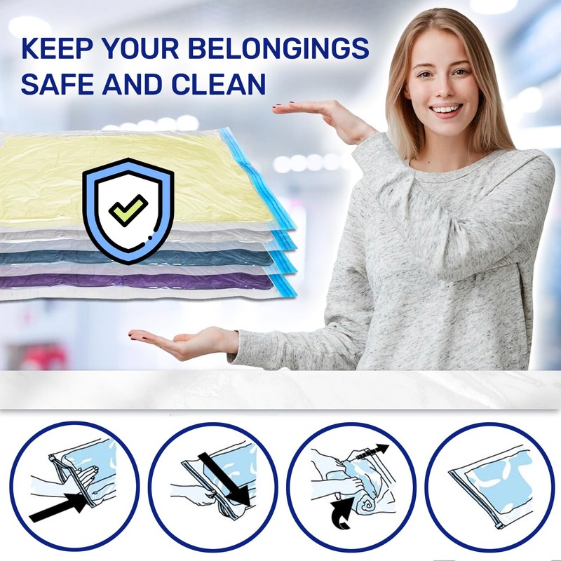 Vacuum Storage Bags 40x95 cm for Storing Clothes and Saving
