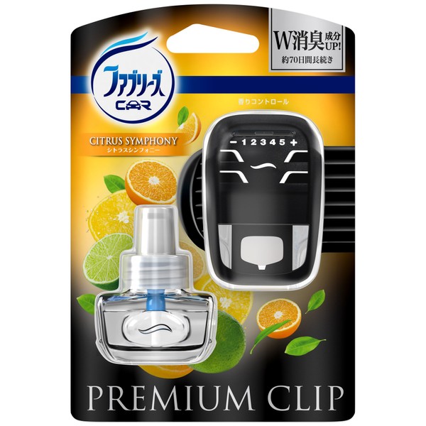 Febreze Air Freshener for Cars, Clip Type, Premium Clip, Citrus Symphony, 0.2 fl oz (7 ml)