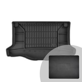 FROGUM ProLine 3D Rubber Mat, Exclusive Car Boot Mat, Boot Liner for Honda Jazz IV 2013-2020, Comfortable Organiser, Highest Edges